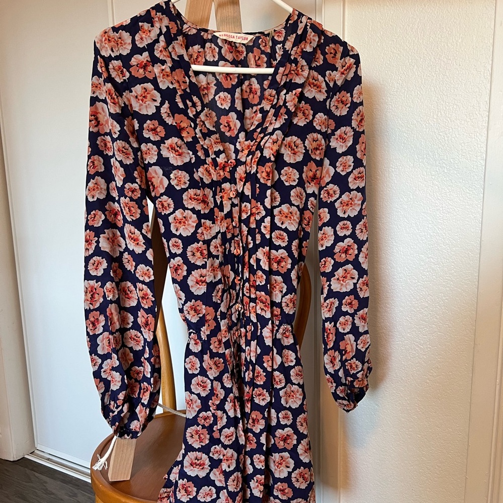 Rebecca Taylor floral silk dress, size 2